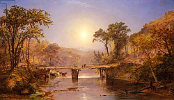 Постер Кропси Джаспер Indian Summer on the Delaware River, 1862 Постер Кропси Джаспер Indian Summer on the Delaware River, 1862