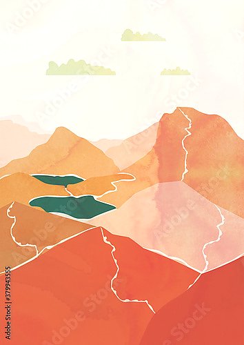 Озера в терракотовых горах