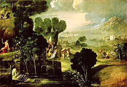Постер Досси Доссо Landscape with Saints, 1520-30 Постер Досси Доссо Landscape with Saints, 1520-30