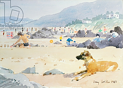Постер Виллис Люси (совр) Dog on the Beach, Woolacombe, 1987 Постер Виллис Люси (совр) Dog on the Beach, Woolacombe, 1987