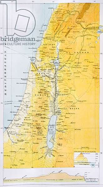 Palestine in the 1890s, from 'The Citizen's Atlas of the World', published in London, c.1899