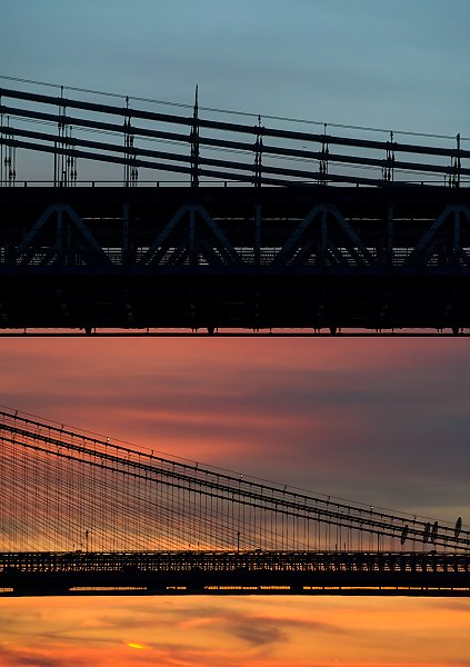 Мосты на фоне заката