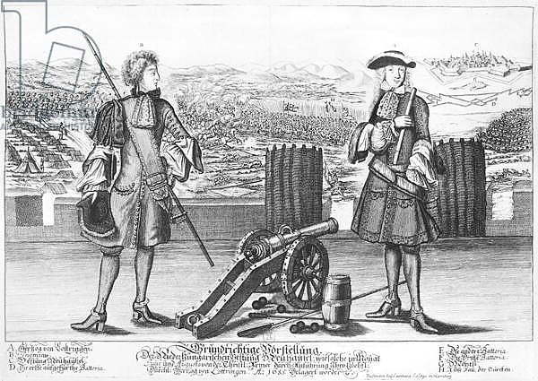 Charles V, Duke of Lorraine and Bar, with an engineer August 1685