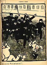 Постер Валлоттон Феликс A police brigade charges a group of demonstrators, 1902 Постер Валлоттон Феликс A police brigade charges a group of demonstrators, 1902