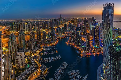 Постер ОАЭ, Дубай. Dubai Marina