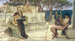 Постер Альма-Тадема Лоуренс (Lawrence Alma-Tadema) Sappho and Alcaeus, 1881 Постер Альма-Тадема Лоуренс (Lawrence Alma-Tadema) Sappho and Alcaeus, 1881