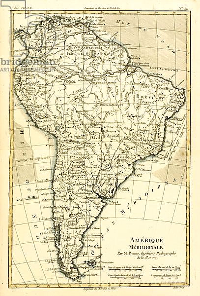 South America, 1780