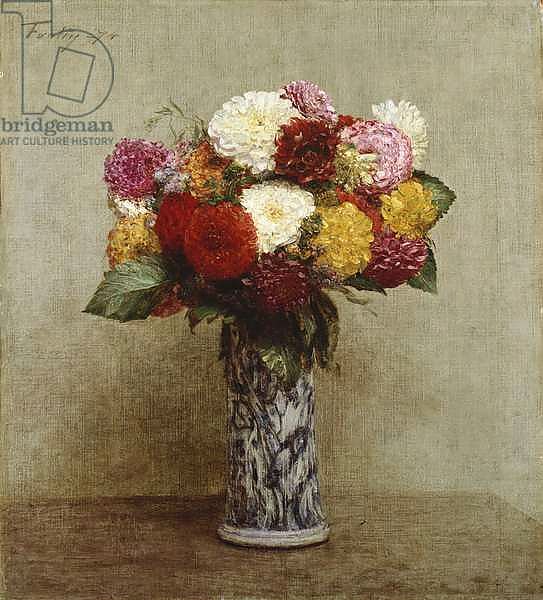 Dahlias in a Chinese Vase, 1874