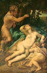 Постер Корреджо (Correggio) Venus, Satyr and Cupid, 1528 Постер Корреджо (Correggio) Venus, Satyr and Cupid, 1528