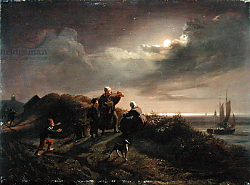Постер Дженслер Якоб On the Coast near Scheveningen, 1842 Постер Дженслер Якоб On the Coast near Scheveningen, 1842