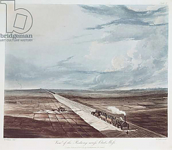 Постер Бьюри Томас View of the Railway Across Chat Moss, engraved by Henry Pyall 1831 Постер Бьюри Томас View of the Railway Across Chat Moss, engraved by Henry Pyall 1831