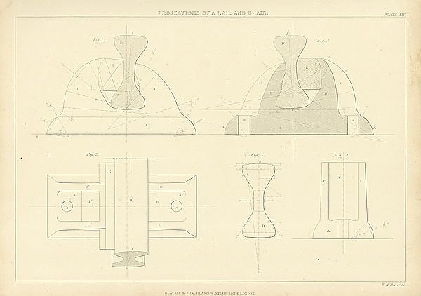 Projections of a Rail and Chair 1
