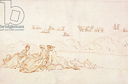 Постер Гравелот Юбер A Picnic: Two Ladies and a Gentleman Постер Гравелот Юбер A Picnic: Two Ladies and a Gentleman