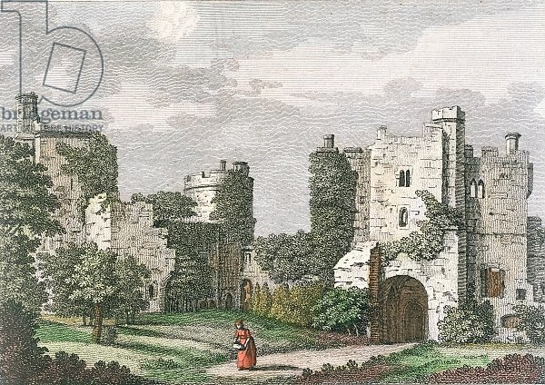 Inner view and gate of Bodiam Castle, Sussex, 27th May 1785