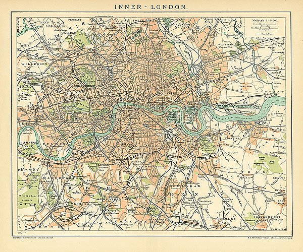План Лондона: центральная часть