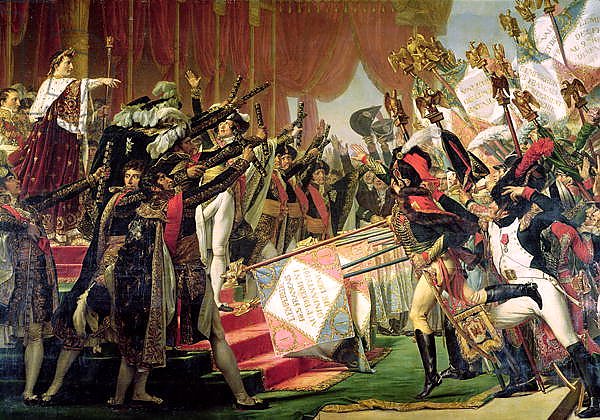 The Distribution of the Eagle Standards, 5th December 1804, detail of the standard bearers, 1808-10