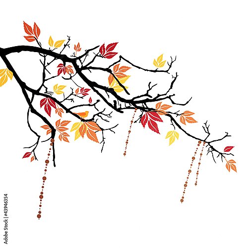 Осенние листья. Ветка