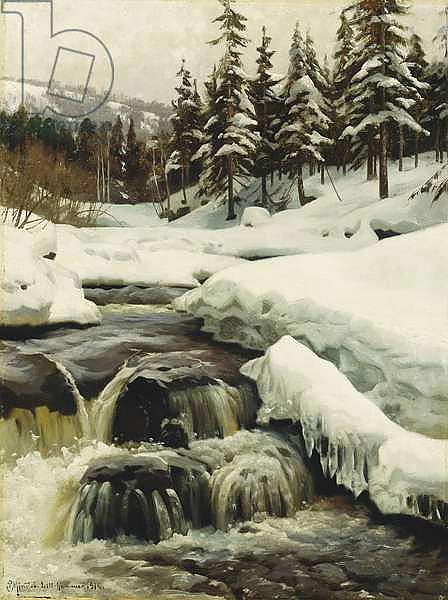 A Winter Landscape with a Mountain Torrent, 1916