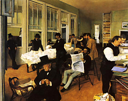 Постер Дега Эдгар (Edgar Degas) Контора по торговле хлопком в Новом Орлеане Постер Дега Эдгар (Edgar Degas) Контора по торговле хлопком в Новом Орлеане