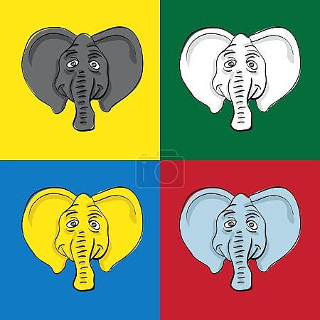 Поп-арт слон