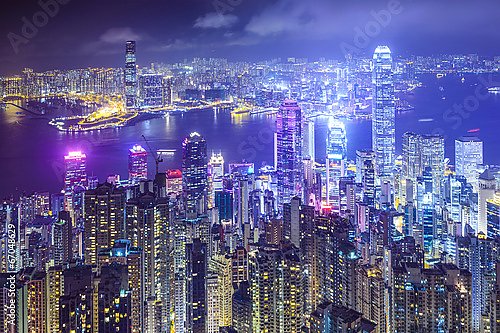 Китай, Гогконг. Панорама с птичьего полета №8