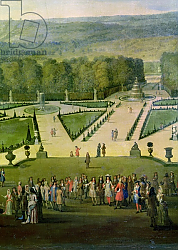 Постер Аллегрен Этьен Promenade of Louis XIV by the Parterre du Nord, detail of Louis and his entourage, c.1688 Постер Аллегрен Этьен Promenade of Louis XIV by the Parterre du Nord, detail of Louis and his entourage, c.1688