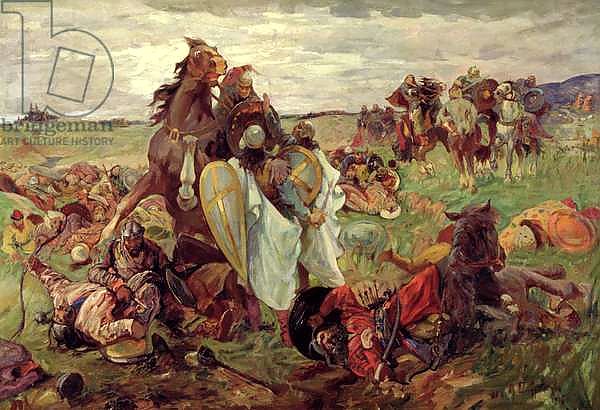 The Battle between Russians and Tatars, 1916