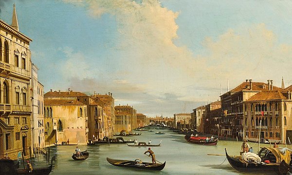 Venice, the Grand Canal from Palazzo Balbi to the Rialto Bridge