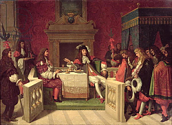 Постер Ингрес Джин Moliere Dining with Louis XIV 1857 Постер Ингрес Джин Moliere Dining with Louis XIV 1857