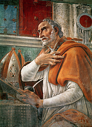 Постер Боттичелли Сандро (Sandro Botticelli) St. Augustine in his Cell, c.1480 Постер Боттичелли Сандро (Sandro Botticelli) St. Augustine in his Cell, c.1480