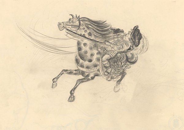 Lachende galopperende