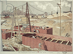 Постер Грассе Евген Laying the Foundations for the Eiffel Tower, 1887 Постер Грассе Евген Laying the Foundations for the Eiffel Tower, 1887
