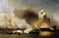 Постер Вельде Вильям An Action off the Barbary Coast with Galleys and English Ships, c.1695 Постер Вельде Вильям An Action off the Barbary Coast with Galleys and English Ships, c.1695