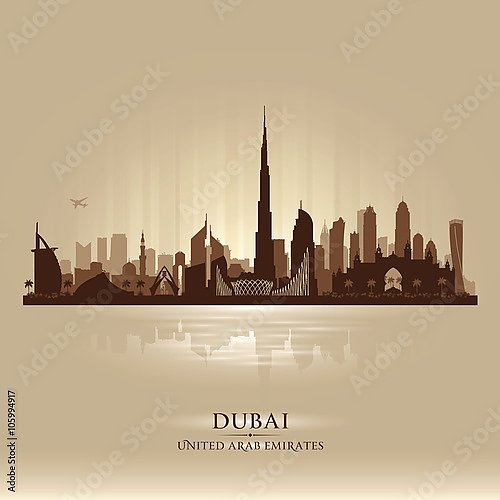 Дубай, ОАЭ. Силуэт города