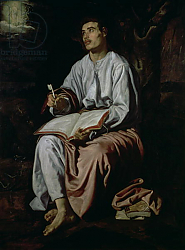 Постер Веласкес Диего (DiegoVelazquez) St. John the Evangelist on the Island of Patmos, c.1618 Постер Веласкес Диего (DiegoVelazquez) St. John the Evangelist on the Island of Patmos, c.1618