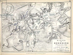 Постер Map of the Battle of Borodino, published by William Blackwood and Sons, Edinburgh & London, 1848 Постер Map of the Battle of Borodino, published by William Blackwood and Sons, Edinburgh & London, 1848