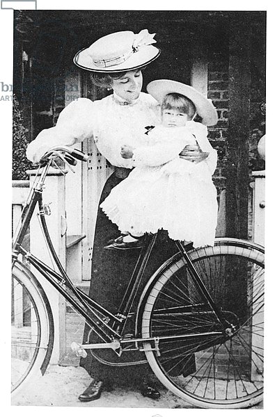 Mother and Child on a Bicycle, c.1890s