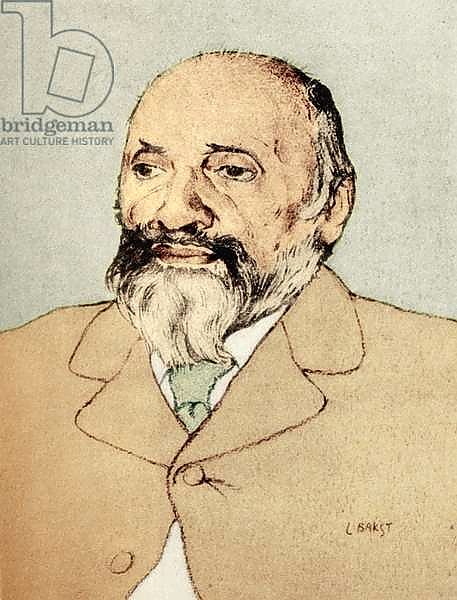 Mily Alexeievich BALAKIREV by Bakst Russian composer. Colourised version.