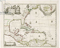 Постер Модерн Робер (грав) A New Map of the English Plantations in America, 1673 Постер Модерн Робер (грав) A New Map of the English Plantations in America, 1673