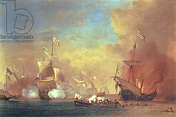 Постер Велде Виллем Старший Barbary Pirates Attacking A Spanish Ship Постер Велде Виллем Старший Barbary Pirates Attacking A Spanish Ship