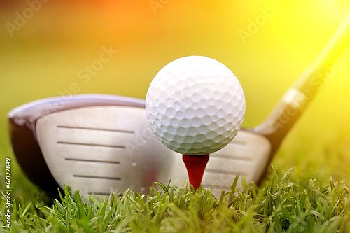 Клюшка и мяч для игры в гольф