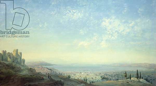 Smyrna from the Citadel on Mount Pagus, the Cesme Peninsula and the Gardens of Bornora with the Coast of Phocaea, 1839