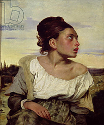 Постер Делакруа Эжен (Eugene Delacroix) Young Orphan in the Cemetery, 1824 Постер Делакруа Эжен (Eugene Delacroix) Young Orphan in the Cemetery, 1824