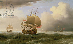 Постер Вельде Вильям An English Ship Close-hauled in a Strong Breeze Постер Вельде Вильям An English Ship Close-hauled in a Strong Breeze