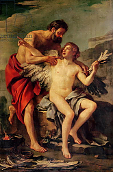 Постер Вьен Джозеф Daedalus Attaching Icarus' Wings, c.1754 Постер Вьен Джозеф Daedalus Attaching Icarus' Wings, c.1754
