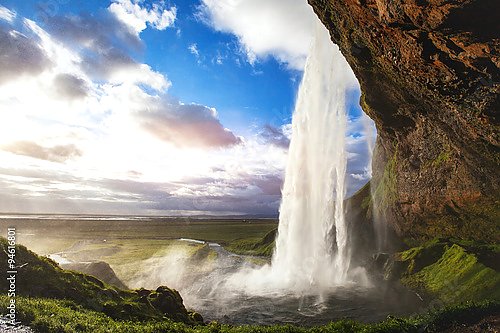 Постер Исландия. Seljandafoss waterfall