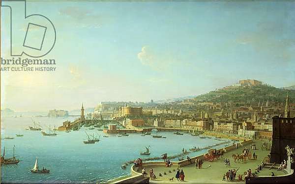 View of Naples with the Castel Nuovo