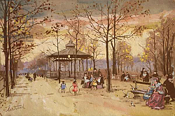 Постер Бертранд Фред (совр) The Luxembourg Gardens, Paris, 1900 Постер Бертранд Фред (совр) The Luxembourg Gardens, Paris, 1900