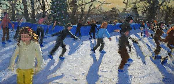 Ice skaters,Christmas Fayre, Fair;Hyde Park,London,2014,