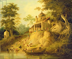 Постер Даниэль Уильям The Banks of the Ganges, c.1820-30 Постер Даниэль Уильям The Banks of the Ganges, c.1820-30